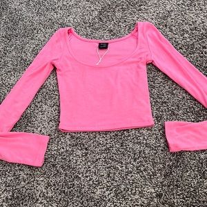 Pink cropped long sleeve
